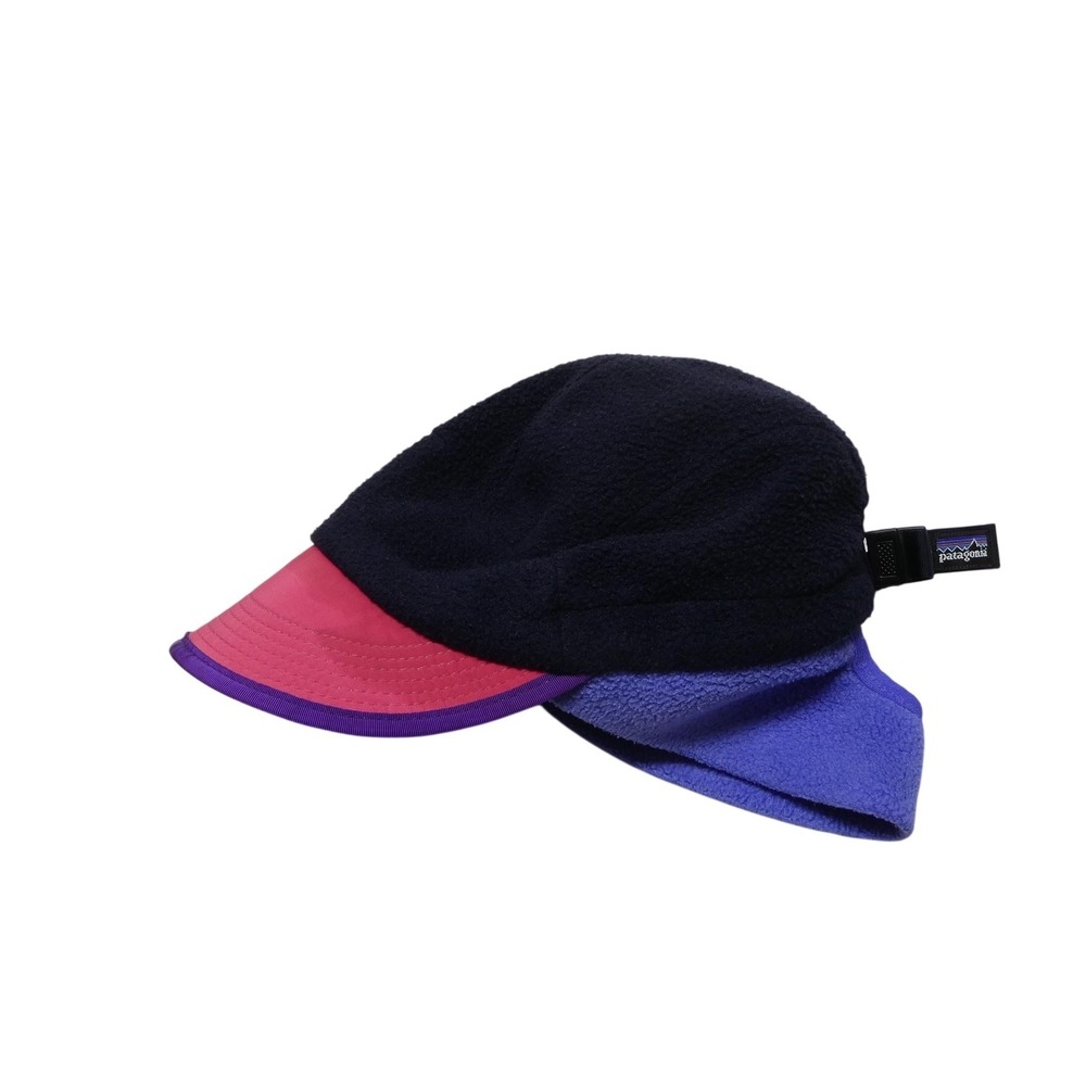 Vintage Patagonia Hat Trapper Fleece Fitted‎ Mens L Pink Purple Made USA 90s